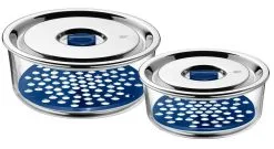 WMF Frischhaltebox Top Serve Rund Mit Abtropfgitter, 2-teilig