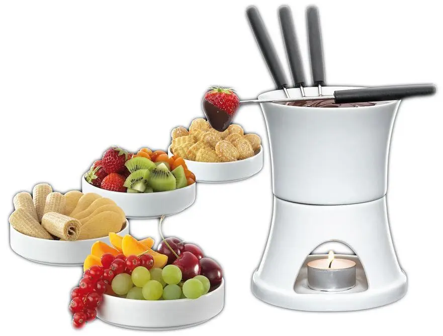 Cilio Schokoladen-Fondue-Set, 10-teilig 1 Cilio Schokoladen-Fondue-Set, 10-teilig