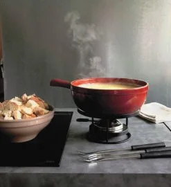 Emile Henry Käsefondue-Set In Fusain -Kaffee Espresso Verkäufe 2014 HD Fondue l