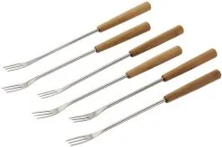 Kuhn Rikon Käsefonduegabeln Bambus 6-teilig.