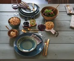 Leonardo Tellerset MATERA 12-teilig Blau Keramik -Kaffee Espresso Verkäufe 221 026048 10 K