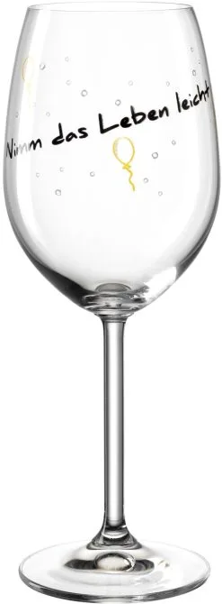 Leonardo Weinglas PRESENTE 460 Ml ′Nimm Das Leben Leicht′