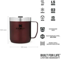 Stanley Camp Mug 0,35l, Rot -Kaffee Espresso Verkäufe 222 673505 web3
