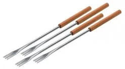 Kuhn Rikon Fonduegabeln Mit Holzgriff, 4-er-Set