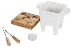 Boska Käsefondue-Set Tapas Weiß -Kaffee Espresso Verkäufe 340030 LIFE tapas fondue WHITE OAK 016 neu l