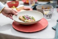 Koziol Teller Groß, 4er-Set In Coral -Kaffee Espresso Verkäufe 5005 5006 CLUB PLATE 700 704 1