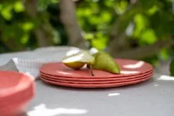 Koziol Teller Groß, 4er-Set In Coral -Kaffee Espresso Verkäufe 5005 CLUB PLATE 704 1