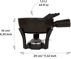 Boska Käsefondue-Set Nero -Kaffee Espresso Verkäufe 853528 BOSKAFondueSetNero 1 2400x