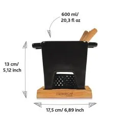 Boska Käsefondue-Set Tapas Schwarz, Groß -Kaffee Espresso Verkäufe 853529 BOSKATapasFondueNeroL 600ml 1 2400x
