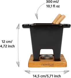 Boska Käsefondue-Set Tapas Schwarz -Kaffee Espresso Verkäufe 853530 BOSKATapasFondueNero 1 2400x