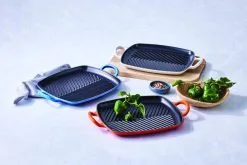 Le Creuset Grillplatte Signature Rechteckig Aus Gusseisen In Meringue -Kaffee Espresso Verkäufe LECREUSET GENERIC 19777 Colour Your Day