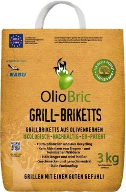 OlioBric Grill-Briketts Aus Olivenkernen