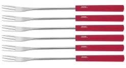 Spring Käsefondue-Gabeln Basic, 6 Stück, Rot