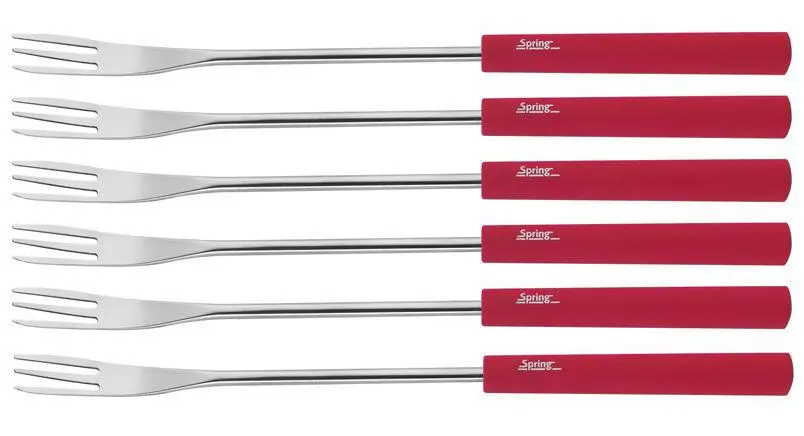 Spring Käsefondue-Gabeln Basic, 6 Stück, Rot 1 Spring Käsefondue-Gabeln Basic, 6 Stück, Rot