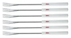 Spring Käsefondue-Gabeln Basic, 6 Stück, Weiß