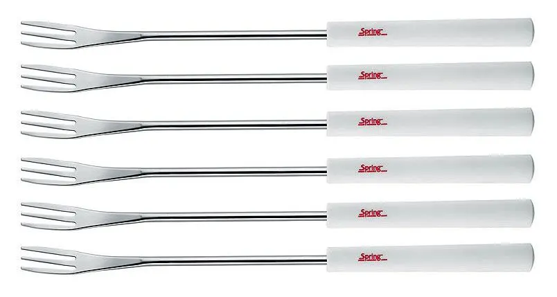 Spring Käsefondue-Gabeln Basic, 6 Stück, Weiß 1 Spring Käsefondue-Gabeln Basic, 6 Stück, Weiß